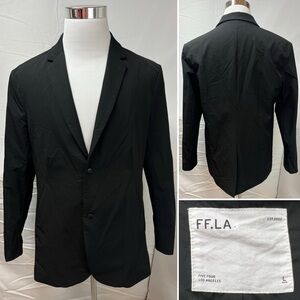 Five Four Los Angeles FF. LA Men's L Black Nomad Blazer Stretch 2-Button Jacket
